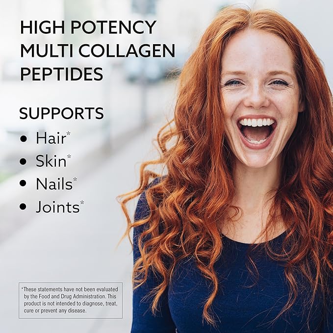 Multi Collagen Peptides Powder + Horny Goat Weed Supplement – Type I &amp III Collagen for Hair Skin Joints + Herbal Blend with Maca L-Arginine &amp Tongkat Ali – Energy &amp Vitality Support –