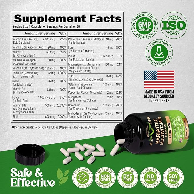 NUTRAHARMONY Vitamin B Complex &amp Bariatric Multivitamin Capsules