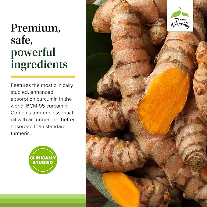 Terry Naturally Curamin - Curcumin Supplement for Circulation &amp Endorphin Support - Support for Occasional Discomfort - Aids Healthy Muscles - 60 Capsules