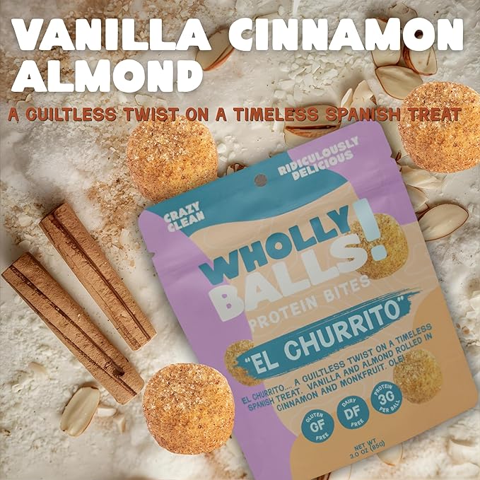 Wholly Balls Protein Bites – Healthy Plant-Based Snack | High Protein Low Sugar Gluten-Free Energy Balls (Pack of 3 Triple Threat)
