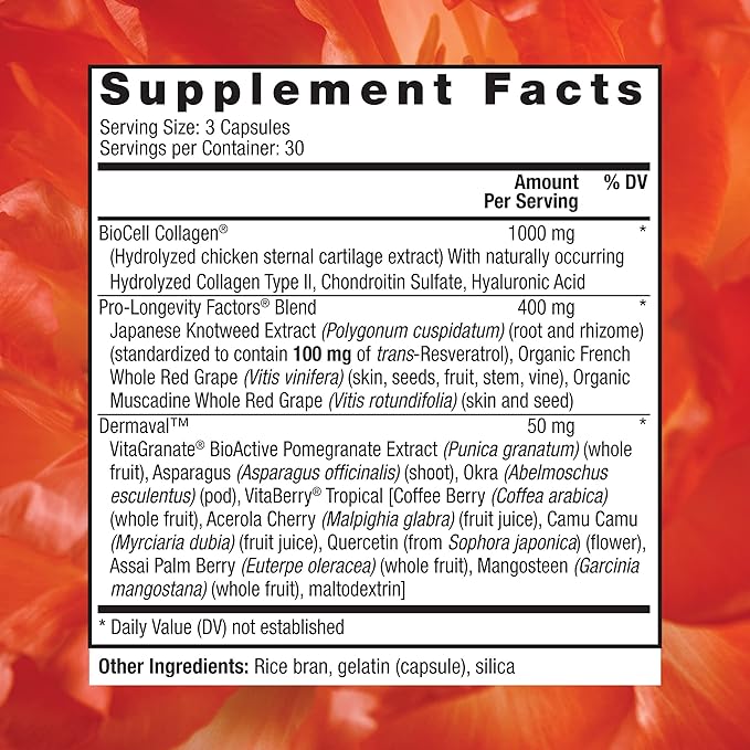 Reserveage Nutrition Ultra Collagen Booster Skin Supplement Supports Healthy Collagen Production 90 Capsules