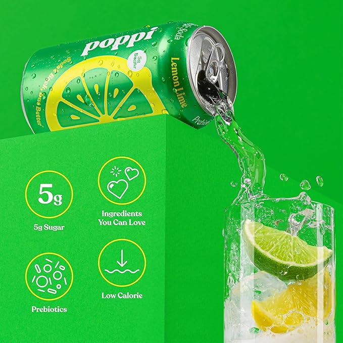 Poppi Sparkling Prebiotic Soda Beverage with Apple Cider Vinegar Seltzer Water and Fruit Juice Trend Setters Variety Pack 12 Fl Oz Pack of 12 Packaging May Vary