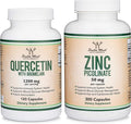 Double Wood Supplements Quercetin and Zinc Bundle - Support Immune System Health (120 Count Quercetin and 300 Count Zinc)