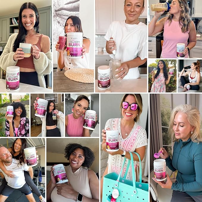 Vitauthority Multi Collagen Burn Energy: Hydrolyzed Protein Peptides with Hyaluronic Acid and Creatine Monohydrate Powder for Women Micronized Creatine Monohydrate with goBHB &amp CognatiQ