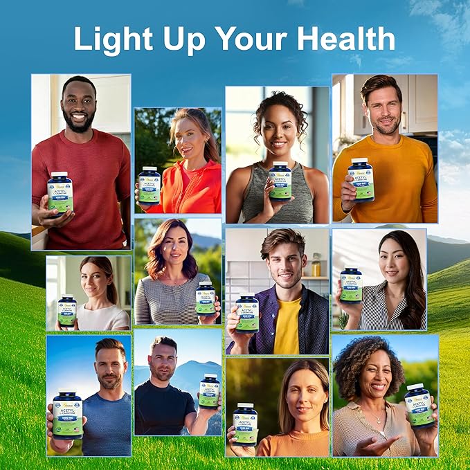 aSquared Nutrition Acetyl L-Carnitine 1000mg Per Serving Max Strength - 200 Veggie Capsules - High Dosage Acetyl L Carnitine HCL (ALCAR) Supplement Pills to Support Pure Energy Brain Function