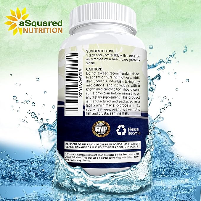 aSquared Nutrition Vitamin B12-5000 MCG Supplement with Methylcobalamin (Methyl B-12) - Max Strength Vitamin B 12 Support to Help Boost Natural Energy Benefit Brain &amp Heart Function - 120 Tablets