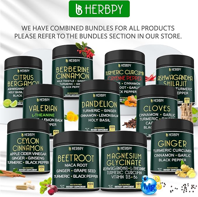 Bundle 7in1 Turmeric Curcumin &amp 5in1 Ashwagandha Shilajit Supplement