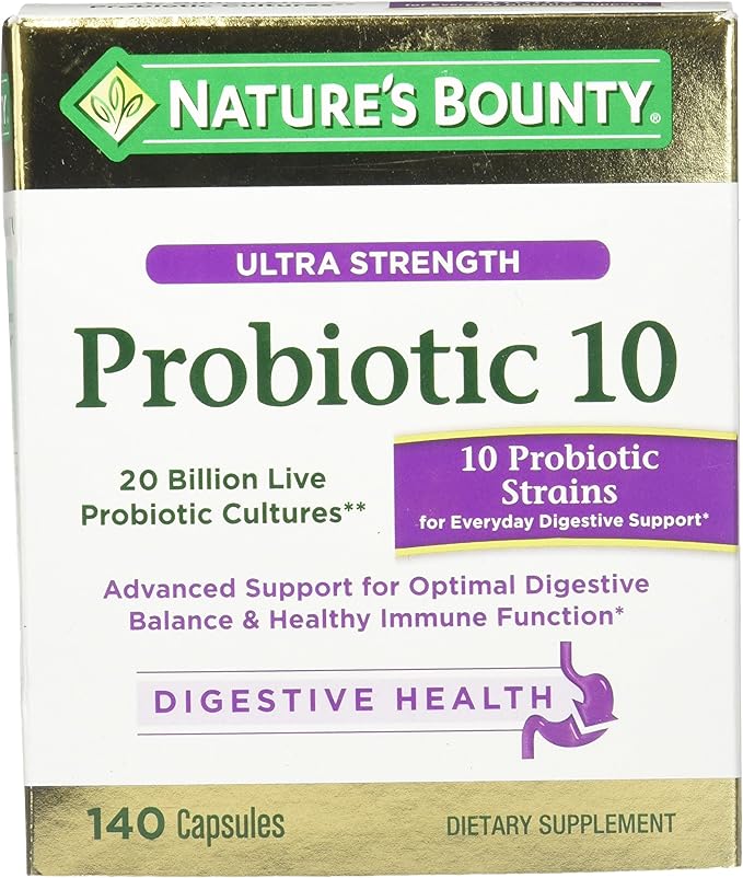 Nature's Bounty Ultra Strength Probiotic 10 140 Capsules