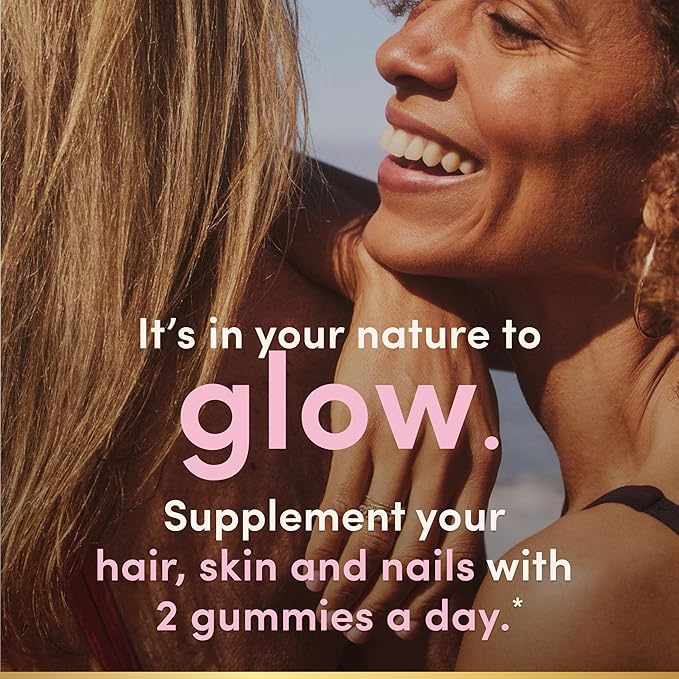 Nature's Bounty Optimal Solutions Hair Skin and Nails Pectin Gummies 2500 mcg Biotin Per Serving No Stick Gummy Vegetarian Formula Strawberry Flavor 200 Count 100 Total Servings (Pack of 2)
