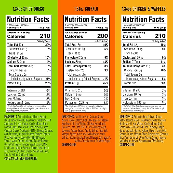 WILDE Protein Chips Variety Pack High Protein Snacks for Adults Keto Chips Gluten Free Low Carb Snack Box Made with Real Ingredients 1.34oz Bags Pack of 12