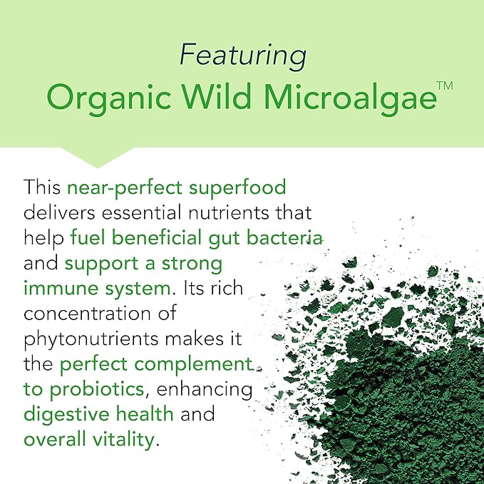 New Earth Essentials Daily Gut Health Packets | Probiotics Digestive Enzymes &amp Organic Wild Microalage | 5-Capsule Daily Packs | 30-Day Supply | Vegan &amp Non-GMO