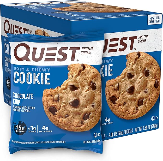 Quest Nutrition Protein Treats Bundle - Peanut Butter Cups Cheese Crackers and Chocolate Chip Cookies (12 Count Each)