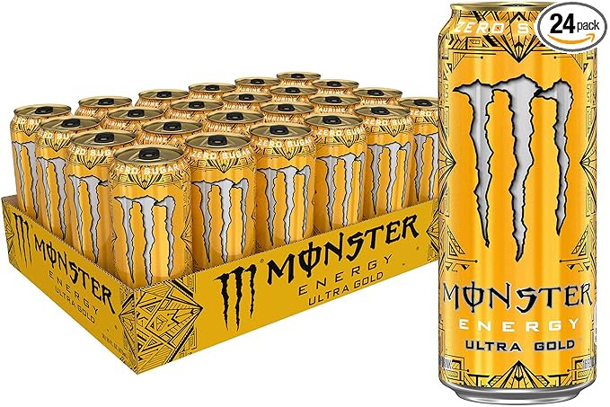 Monster Energy Ultra Gold Sugar Free Energy Drink 16 Ounce | Pack of 24