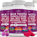 NEW AGE Milk Thistle NAC Chanca Piedra Beet Root Artichoke Dandelion Root Astragalus - Plus TUDCA &amp Ginger - 180 Count