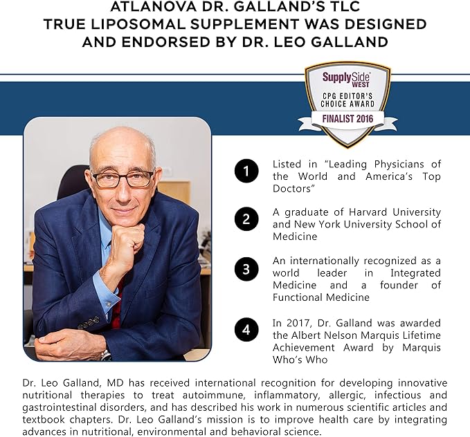 ATLANOVA Dr. Galland’s TLC - True Liposomal Supplement Turmeric Curcumin Supplement - Luteolin Black Cumin Seed &amp 5% Thymoquinone High Absorption Formula Vegan - 30 Servings - 60 Capsules