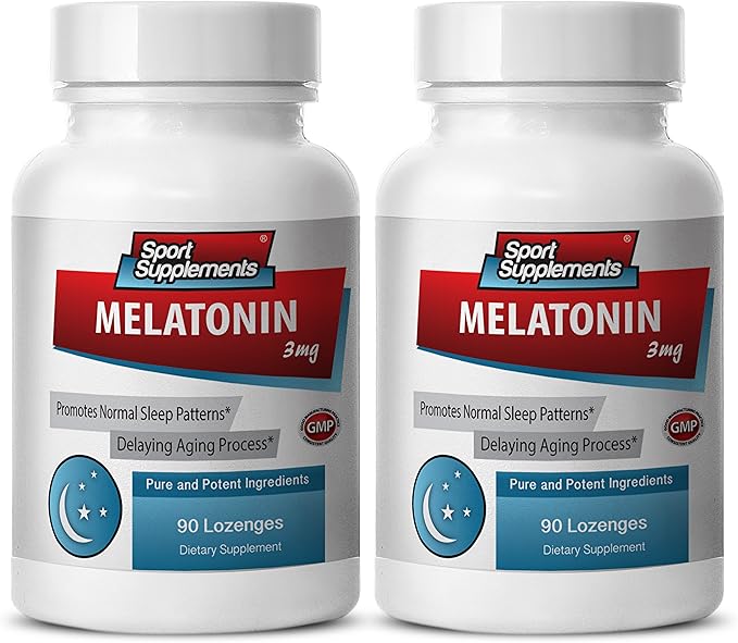 Melatonin Extended Release 3mg - Melatonin 3mg - Promotes Quality Sleep (2 Bottles - 180 Lozenges)