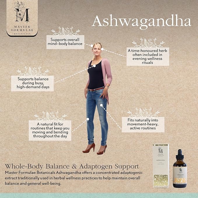 Master Formulae Botanicals Ashwagandha | Adaptogenic Herbal Extract | 100mL Tincture