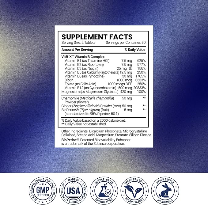 Research Verified Leg Cramps - Magnesium B Vitamins Ginger Chamomile BioPerine - Circulation Support - Vegan - 180 Capsules 3 Month Supply