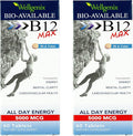 Wellgenix Bio-Available Sublingual B12 Max - Formulated for High Absorption - Nutritional Multivitamin B12 B6 Folate - Fast Dissolve (60 Ct) 2 Pack