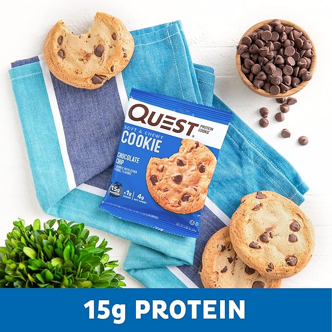 Quest Nutrition Protein Treats Bundle - Peanut Butter Cups Cheese Crackers and Chocolate Chip Cookies (12 Count Each)
