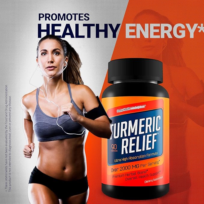 Turmeric Relief - Our Best Turmeric Curcumin Supplement for Swelling &amp Immune Support - Extra Strength Turmeric Supplement - Natural Daily Relief Factor to Assist Discomfort &amp Inflammatory Hea