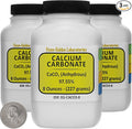 Calcium Carbonate [CaCO3] 97.55% ACS Grade Powder 1.5 Lb in Three Space-Saver Bottles
