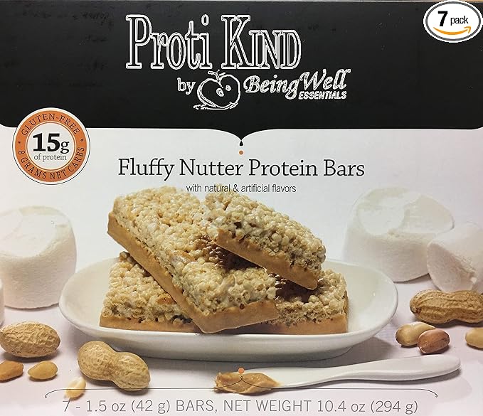 Proti King Fluffy Nutter Protein Bars 7 Bars 15g Protein Per Serving