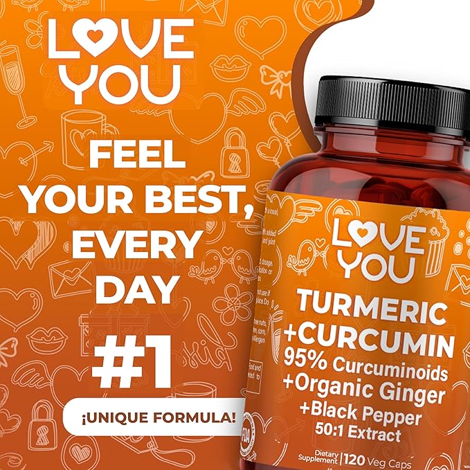 Turmeric Curcumin with Organic Ginger &amp BioPerine Black Pepper – 120 Vegan Capsules