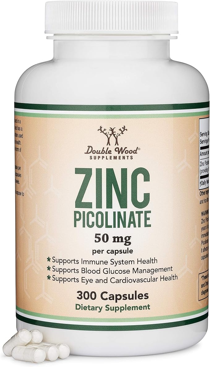 Double Wood Supplements Quercetin and Zinc Bundle - Support Immune System Health (120 Count Quercetin and 300 Count Zinc)