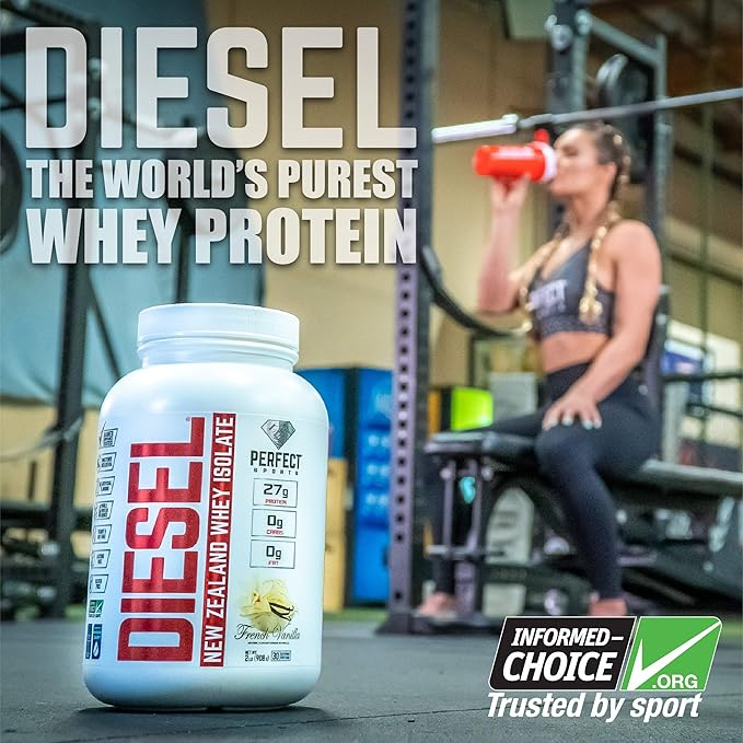 PERFECT Sports Diesel 100% New Zealand Whey Isolate Grass-Fed &amp Pasture Raised 5LB Milk Chocolate