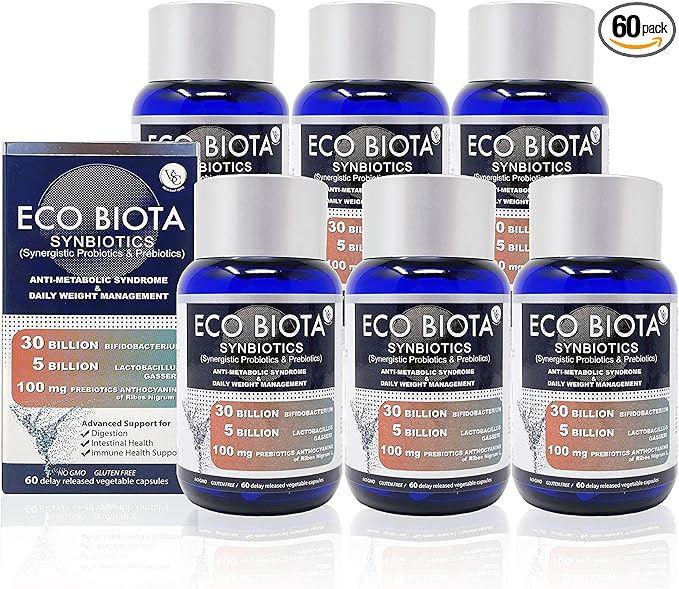 Vision Smart Center Probiotics Supplement 35 Billion CFU Unique Blackcurrant Anthocyanin Prebiotics for Digestive Health Stomach Acid Resistant Technology 60 Capsules (6)