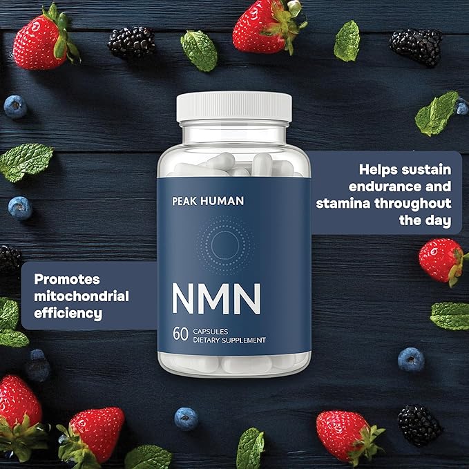 Beta-NMN | Beta Nicotinamide Mononucleotide NAD+ Precursor - Advanced Cellular Energy &amp Longevity - Promotes Vitality Metabolic Function &amp Focus - Non-GMO Vegan Capsules - 60 Count