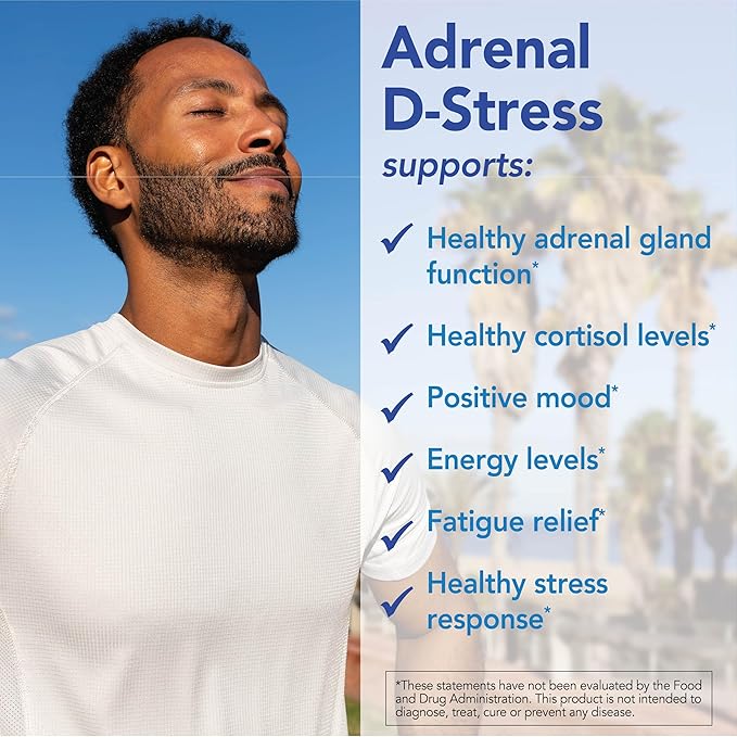Patient One Adrenal D-Stress | Supplement to Support Healthy Stress Response and Cortisol Levels* | with DHEA Ashwagandha and More | 90 Capsules