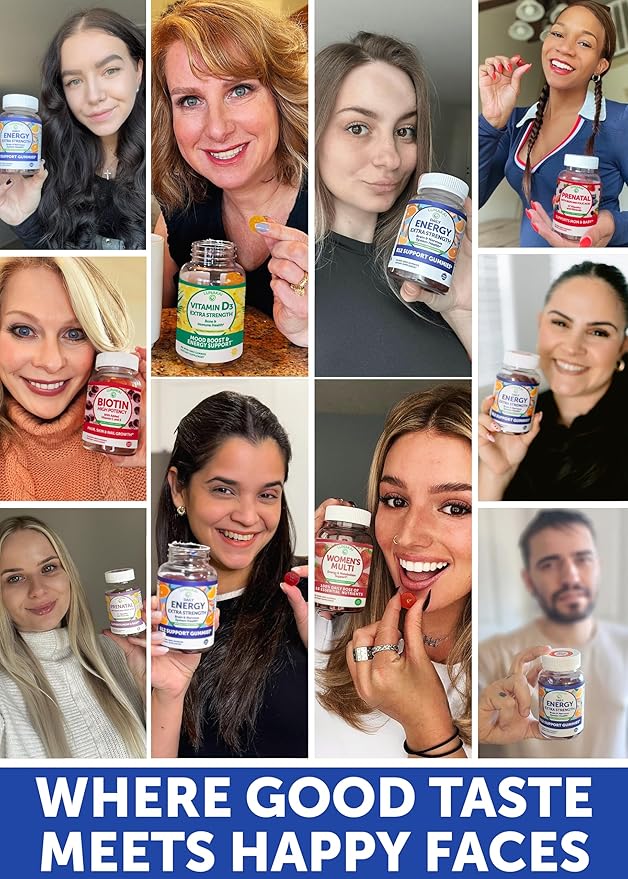 Lunakai USA Made Vegan Energy Gummies – Daily Energy Supplements – 3000mcg Vitamin B12 Gummies for Women &amp Men – for Home or On‑The‑Go Use - 6 Pack