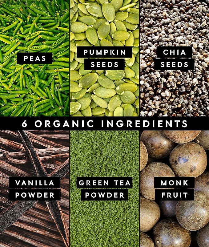 Truvani Vegan Pea Protein Powder | Matcha | 20g Organic Plant Based Protein | Single Serving Travel Packets | 10 Servings | Keto | Gluten &amp Dairy Free | Low Carb | No Added Sugar