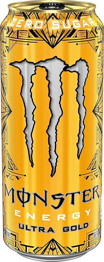 Monster Energy Ultra Gold Sugar Free Energy Drink 16 Ounce | Pack of 24