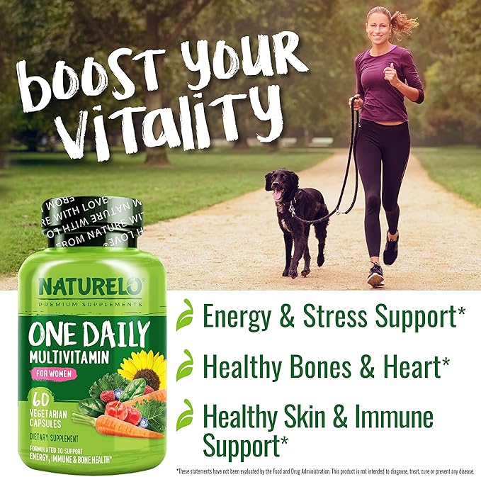 NATURELO One Daily Multivitamin for Women 60 Capsules and One Daily Multivitamin for Men 60 Capsules - 2 Month Supply Bundle