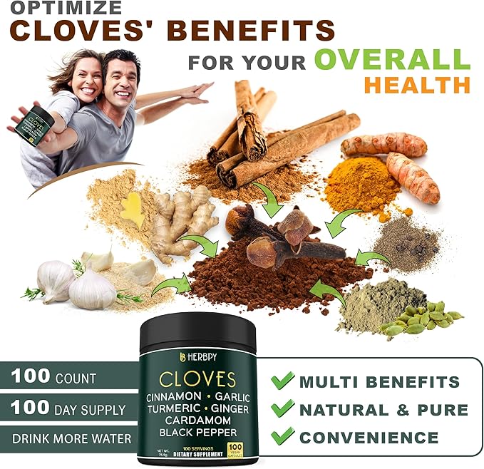 Bundle 7in1 Turmeric Curcumin Supplements &amp 7in1 Clove Supplement