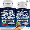 Glucosamine Chondroitin MSM Turmeric Curcumin Collagen Hyaluronic Acid Omega 3 – Health Supplement for Men &amp Women – 240 Count