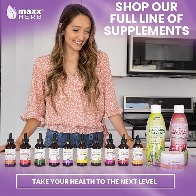 Maxx Herb Passion Flower Extract - Max Strength Passion-Flower Liquid Absorbs Better Than Capsules for Relaxation and Stress Relief Alcohol-Free - 4 Oz Bottle (60 Servings)