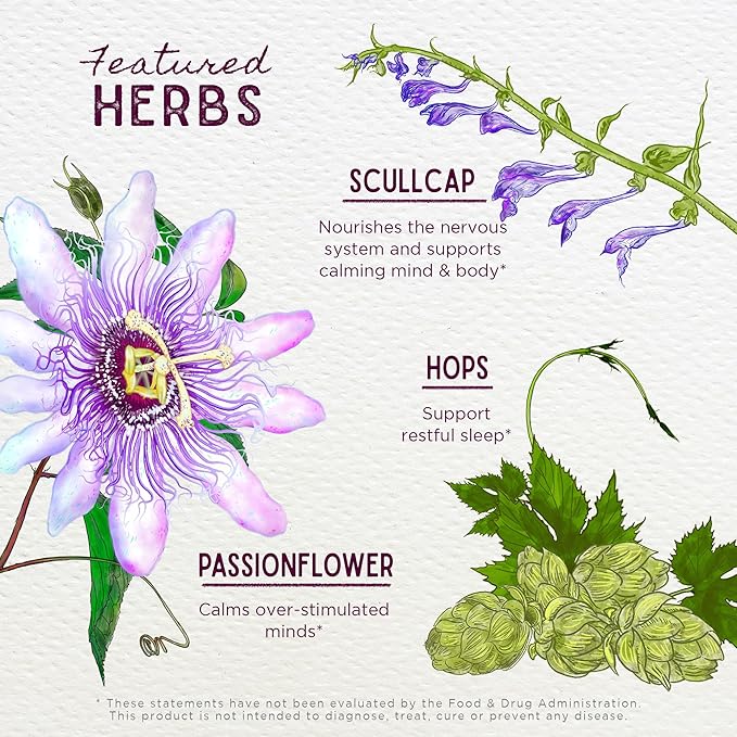 WishGarden Herbs Sleepy Nights &amp Fresh Mornings - All-Natural Herbal Sleep Aid Tincture Organic Sleep Supplement with Passionflower Hops and Scullcap Supports Deep Sleep &amp Healthy Sleep Cyc