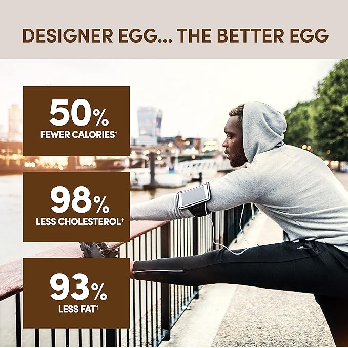 Designer Wellness Designer Egg Natural Egg Yolk &amp White Protein Powder Keto and Paleo Friendly Low Calorie Less Fat and Cholesterol Dutch Chocolate 12.4 Ounce