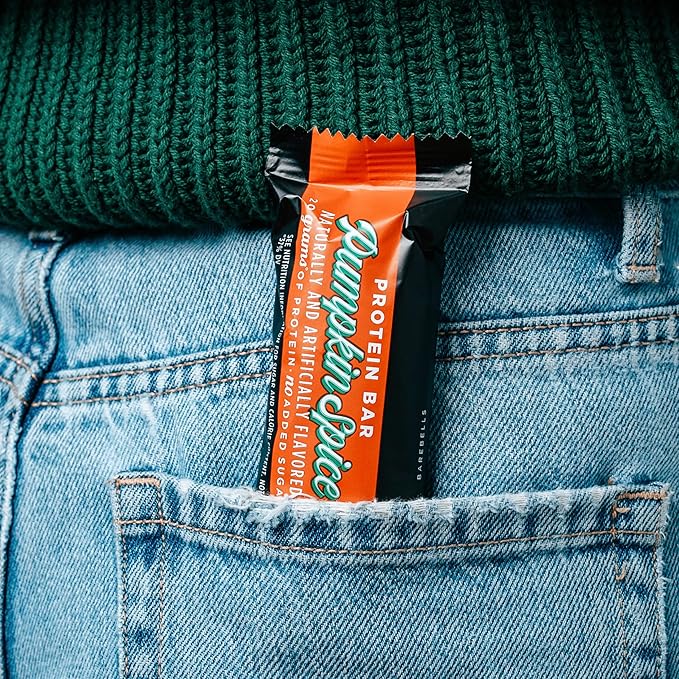 Barebells Protein Bars Pumpkin Spice – 12 Count 20g High Protein Treats – Seasonal Pumpkin Spice Nutrition Bar with Low Sugar – On-The-Go Breakfast or Post-Workout Snack