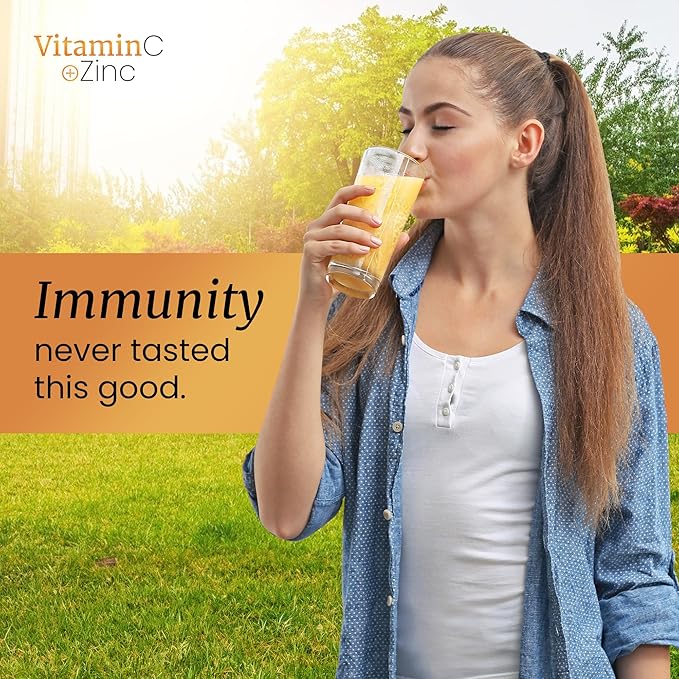 SIGNIFY NATURE Vitamin C 1000mg Effervescent Tablets - Potent Immune Support VIT C with Zinc Supplement - Sugar-Free &amp Vegan Formula | Dissolvable Vitamin C Tablets - Water Soluble Fizzy Elixir -