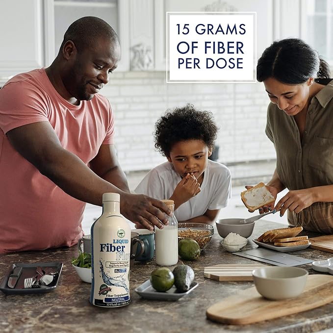 Nutritional Designs Liquid Fiber for Kids - Kids Fiber Supplement Sugar-Free Prebiotic Inulin Fiber Fiber Drink Mix Natural Bowel Regularity Drink for Healthy Intestinal Balance 100 Packets