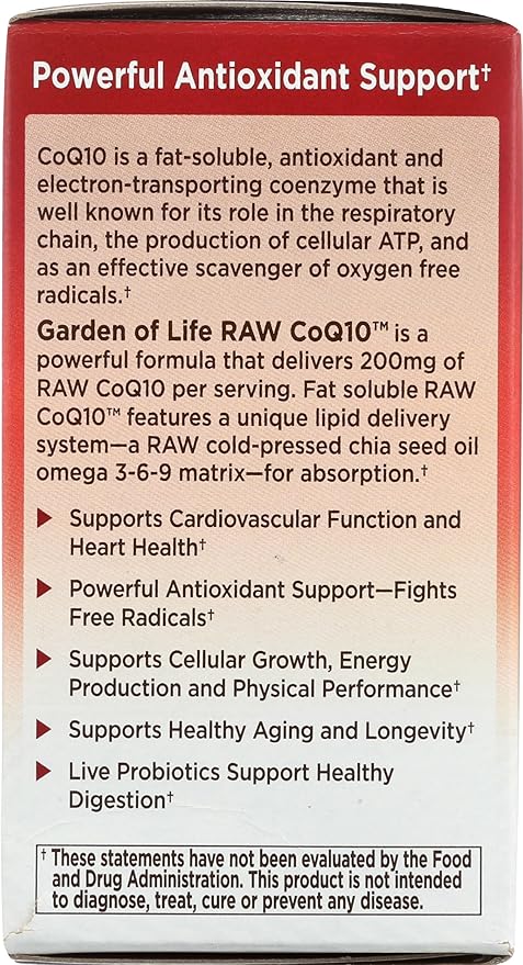 Garden Of Life Raw Coq10 60 Ct