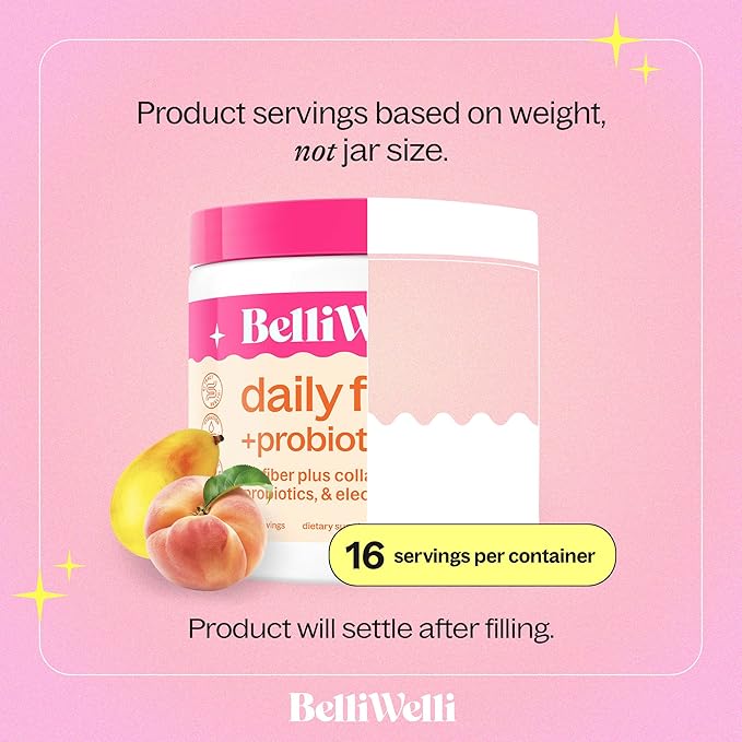 Belli Welli Daily Fiber Supplement for Women &amp Men Bundle – Premium Fiber Powder from Organic Acacia with Added Collagen Electrolytes &amp Probiotics – No Bloat Constipation &amp Gut Health Su