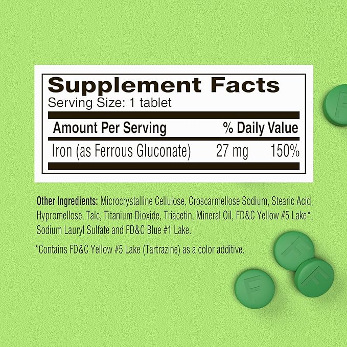 Fergon High Potency Iron Supplement Tablets 100 Count Pack of 2