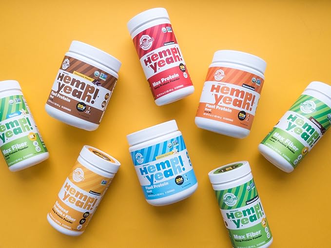 Manitoba Harvest Organic Hemp Pro Fiber Protein Powder Chocolate 16oz with 10g of Fiber &amp 8g Protein per Serving Preservative-Free