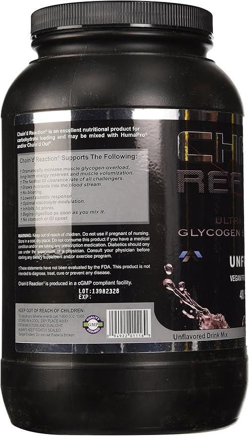 Chain'd Reaction Nutrition Supplement Unflavored 4.85 Pound